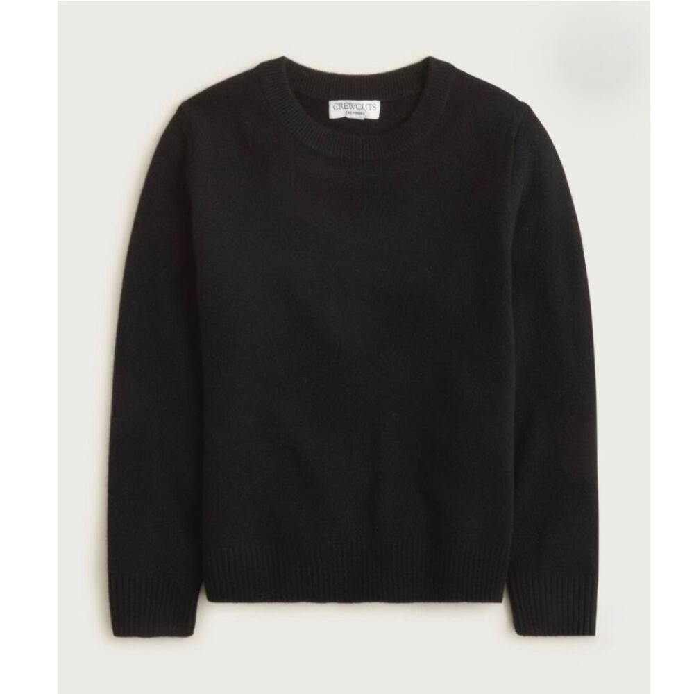 J.Crew Crewcuts Kids Cashmere Crewneck Sweater Black Size Medium NWT